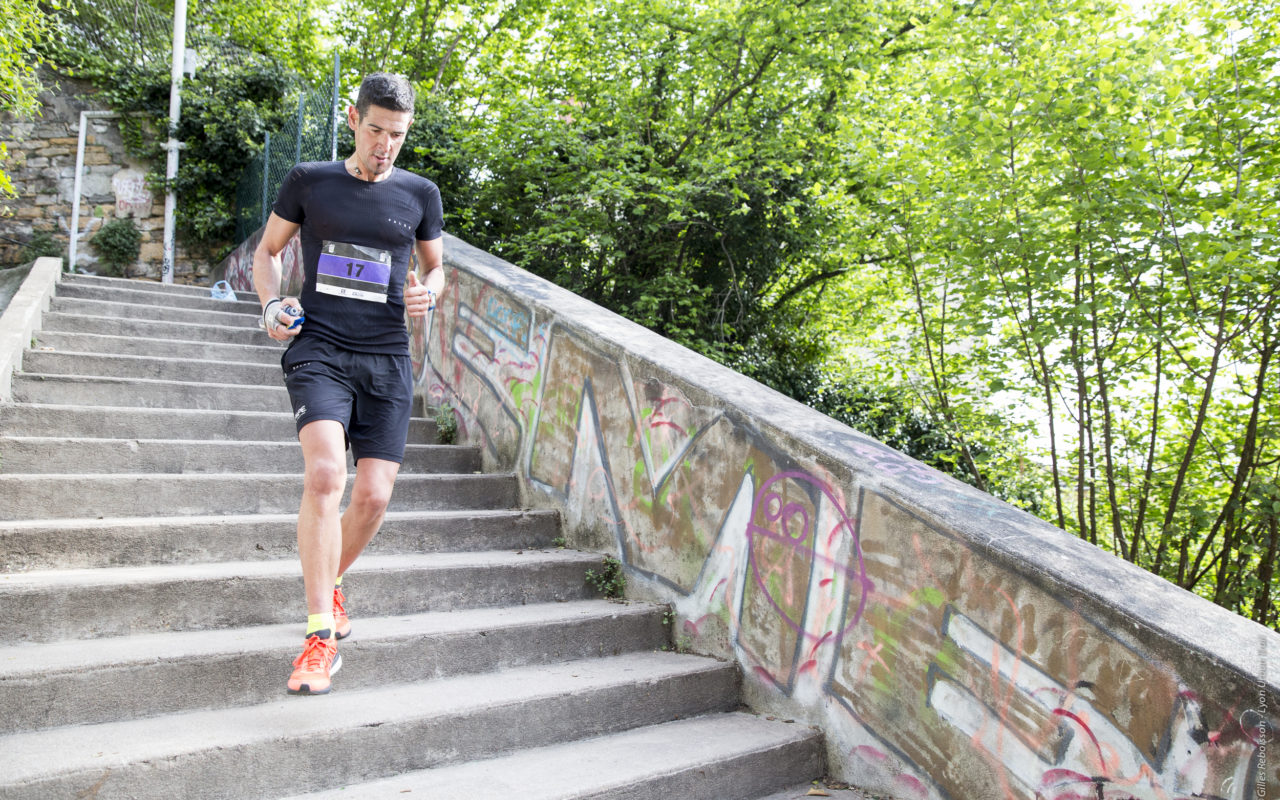 Course à pied escaliers - Lyon Urban Trail – Trail Urbain – LUT - © Gilles Reboisson