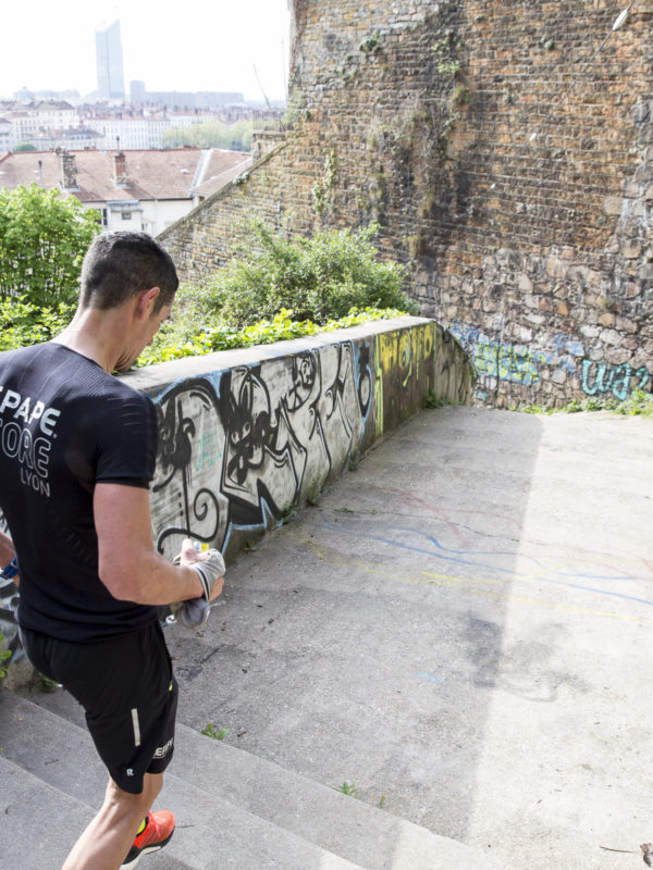 Course à pied - escaliers - Lyon Urban Trail – Trail Urbain – LUT - © Gilles Reboisson