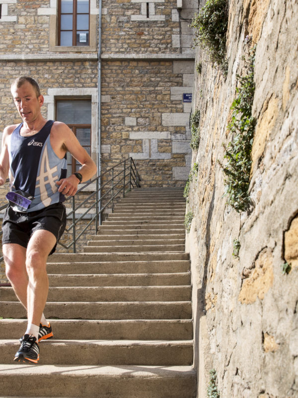 Course à pied - escaliers - Lyon Urban Trail – Trail Urbain – LUT - © Gilles Reboisson