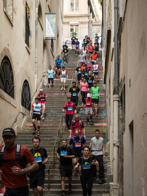 Colline de la croix-rousse escaliers - Lyon Urban Trail – Trail Urbain – LUT - © Gilles Reboisson