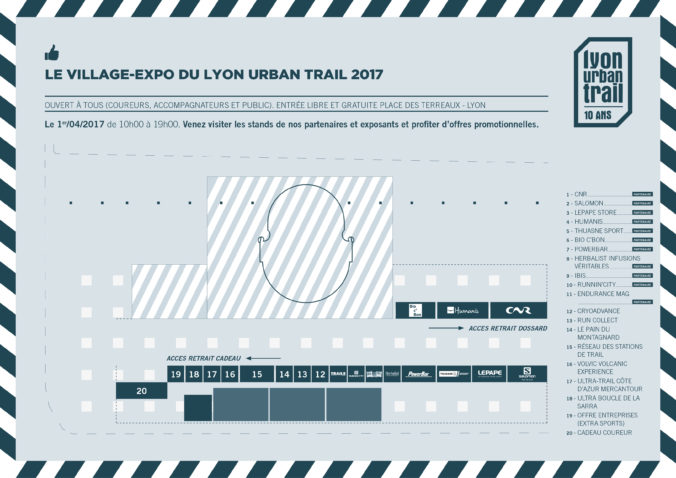 Plan Village expo - Lyon Urban Trail – Trail Urbain – LUT