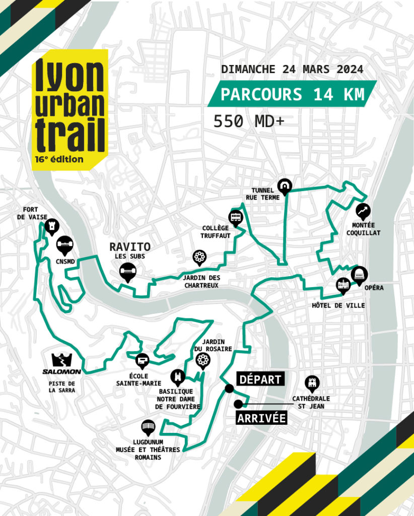 LES PARCOURS 2024 Lyon Urban Trail