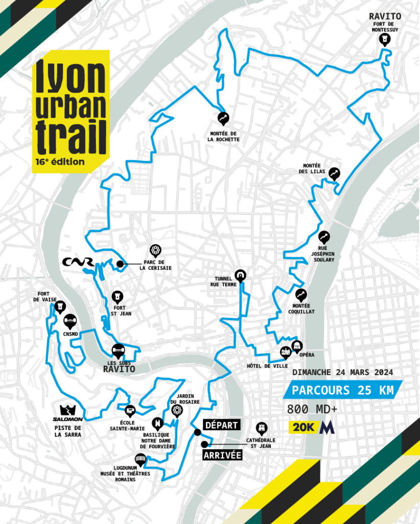 LES PARCOURS 2024 Lyon Urban Trail